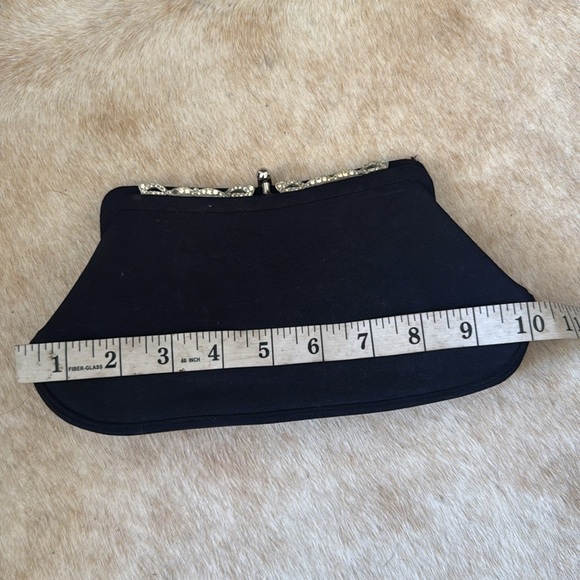 Vintage L & M Spotlight dark
Blue Silver Rhinestone clutch bag